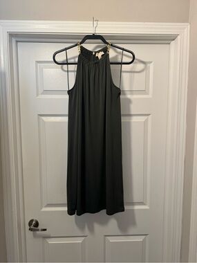 MICHAEL Michael Kors Olive Dress with Gold Chain Straps